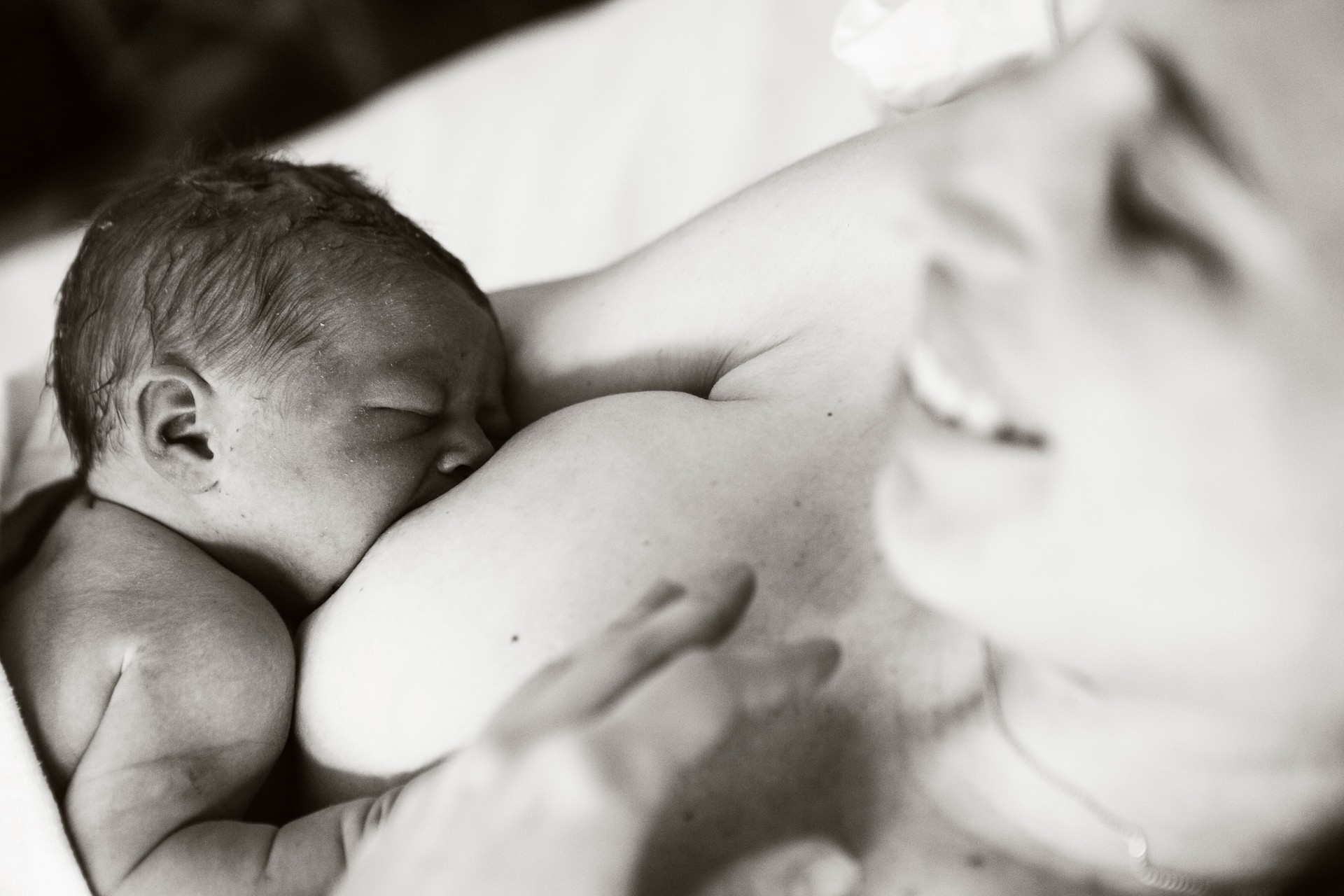 Happy Mother with her newborn